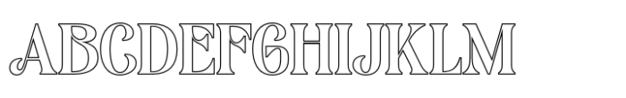Adevas Outline Font UPPERCASE