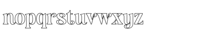 Adevas Outline Font LOWERCASE