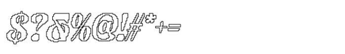 Adevas Pixel Outline Font OTHER CHARS