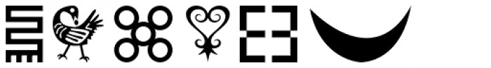 Adinkra Symbols Font UPPERCASE