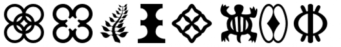 Adinkra Symbols Font LOWERCASE