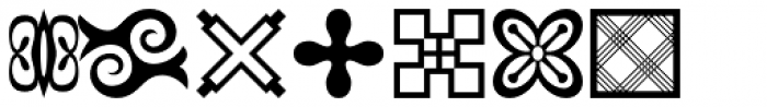 Adinkra Symbols Font LOWERCASE