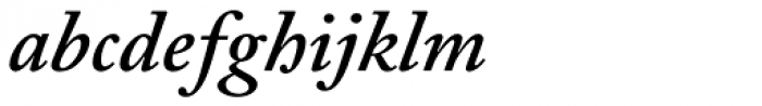 Adobe Caslon SemiBold Italic Font LOWERCASE