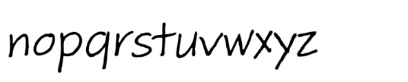 Adobe Handwriting Tiffany Font LOWERCASE