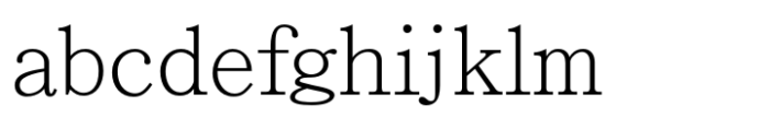 Adobe Ming Light Font LOWERCASE