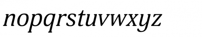 Adonis New Italic Font LOWERCASE