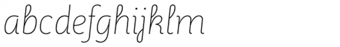 Adoquin Thin Italic Font LOWERCASE