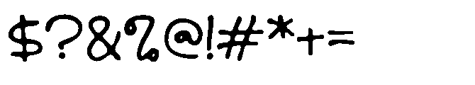 Adorably Lovely Font OTHER CHARS