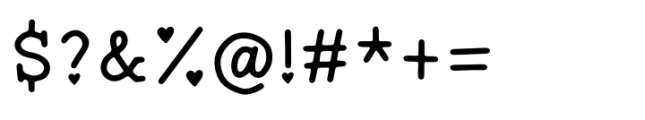 Adorkable Love Regular Font OTHER CHARS