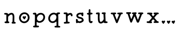 Adorkable Love Regular Font LOWERCASE