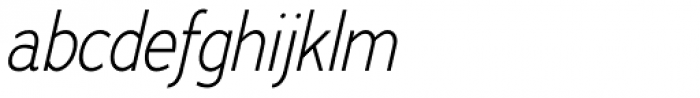 Adrianna Cond Light Italic Font LOWERCASE