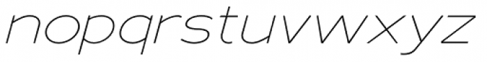 Adrianna Extd Thin Italic Font LOWERCASE