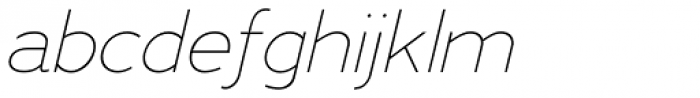 Adrianna Thin Italic Font LOWERCASE