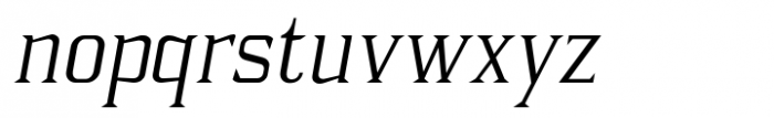 Aduana Light Oblique Font LOWERCASE