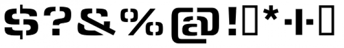 Advera Stencil AI Regular Font OTHER CHARS