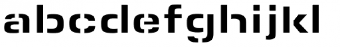 Advera Stencil AI Regular Font LOWERCASE