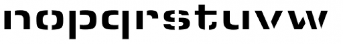 Advera Stencil AI Regular Font LOWERCASE