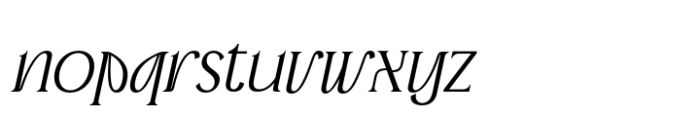 Advine Italic Font LOWERCASE