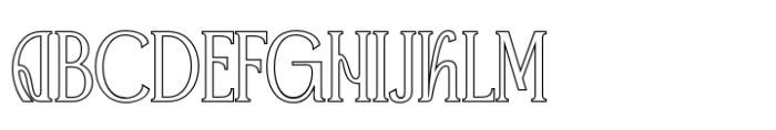 Advine Outline Font UPPERCASE