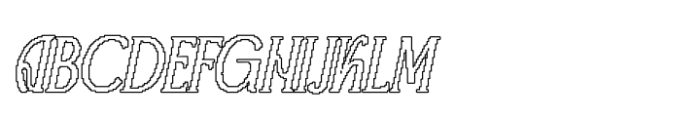 Advine Pixel Outline Font UPPERCASE