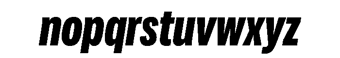 Adapt CompactExtraboldItalic Font LOWERCASE