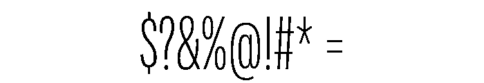 Adapt CompactLight Font OTHER CHARS