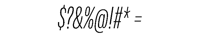 Adapt CompactLightItalic Font OTHER CHARS
