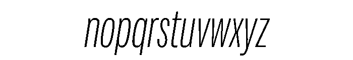Adapt CompactLightItalic Font LOWERCASE