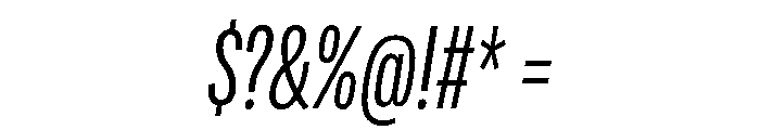 Adapt CompactSemilightItalic Font OTHER CHARS