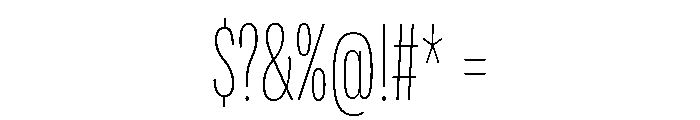 Adapt CompactThin Font OTHER CHARS