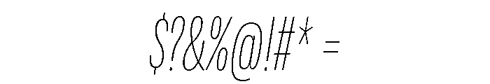 Adapt CompactThinItalic Font OTHER CHARS