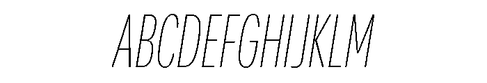 Adapt CompactThinItalic Font UPPERCASE