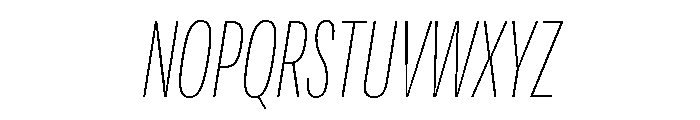 Adapt CompactThinItalic Font UPPERCASE