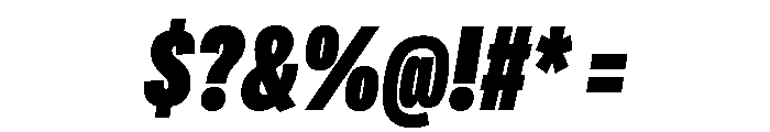 Adapt CompressedBlackItalic Font OTHER CHARS