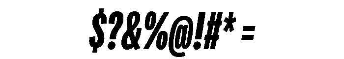 Adapt CompressedBoldItalic Font OTHER CHARS