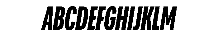 Adapt CompressedBoldItalic Font UPPERCASE