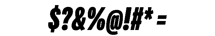Adapt CompressedExtraboldItalic Font OTHER CHARS