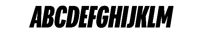 Adapt CompressedExtraboldItalic Font UPPERCASE
