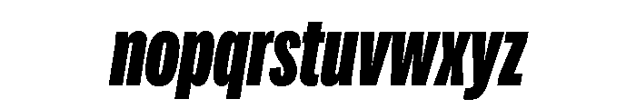 Adapt CompressedExtraboldItalic Font LOWERCASE