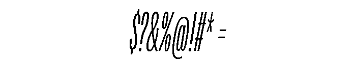 Adapt CompressedLightItalic Font OTHER CHARS