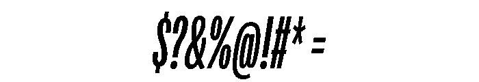Adapt CompressedRegularItalic Font OTHER CHARS