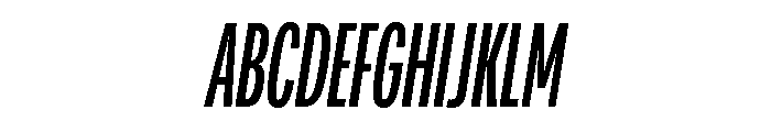 Adapt CompressedRegularItalic Font UPPERCASE