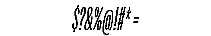 Adapt CompressedSemilightItalic Font OTHER CHARS