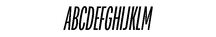 Adapt CompressedSemilightItalic Font UPPERCASE