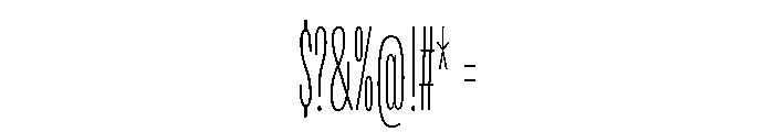 Adapt CompressedThin Font OTHER CHARS