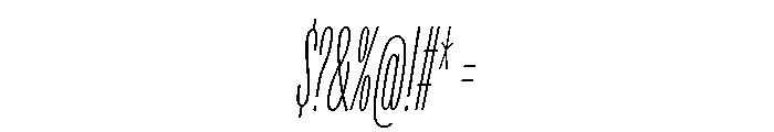 Adapt CompressedThinItalic Font OTHER CHARS