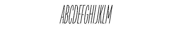 Adapt CompressedThinItalic Font UPPERCASE