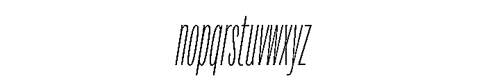 Adapt CompressedThinItalic Font LOWERCASE