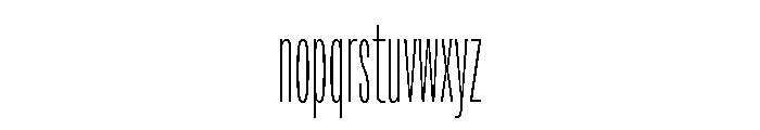 Adapt CompressedThin Font LOWERCASE
