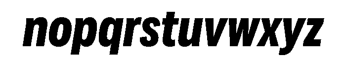 Adapt CondensedExtraboldItalic Font LOWERCASE